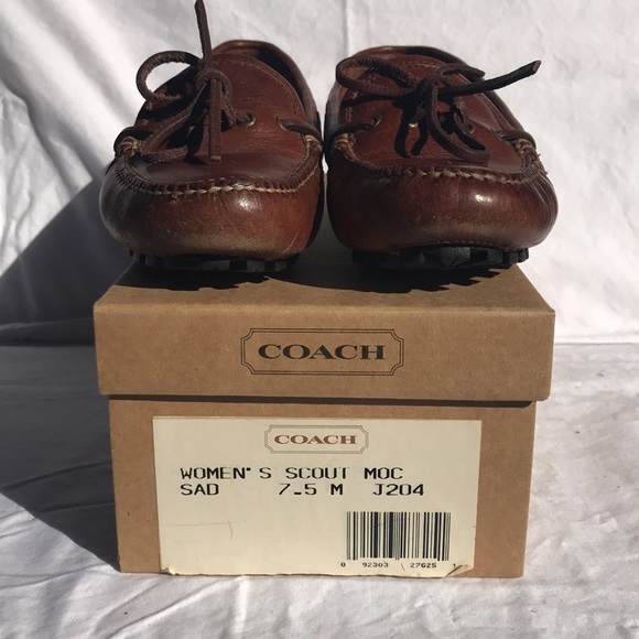 Coach Leather Driving Moccasins, Saddle - Picture 10 of 11